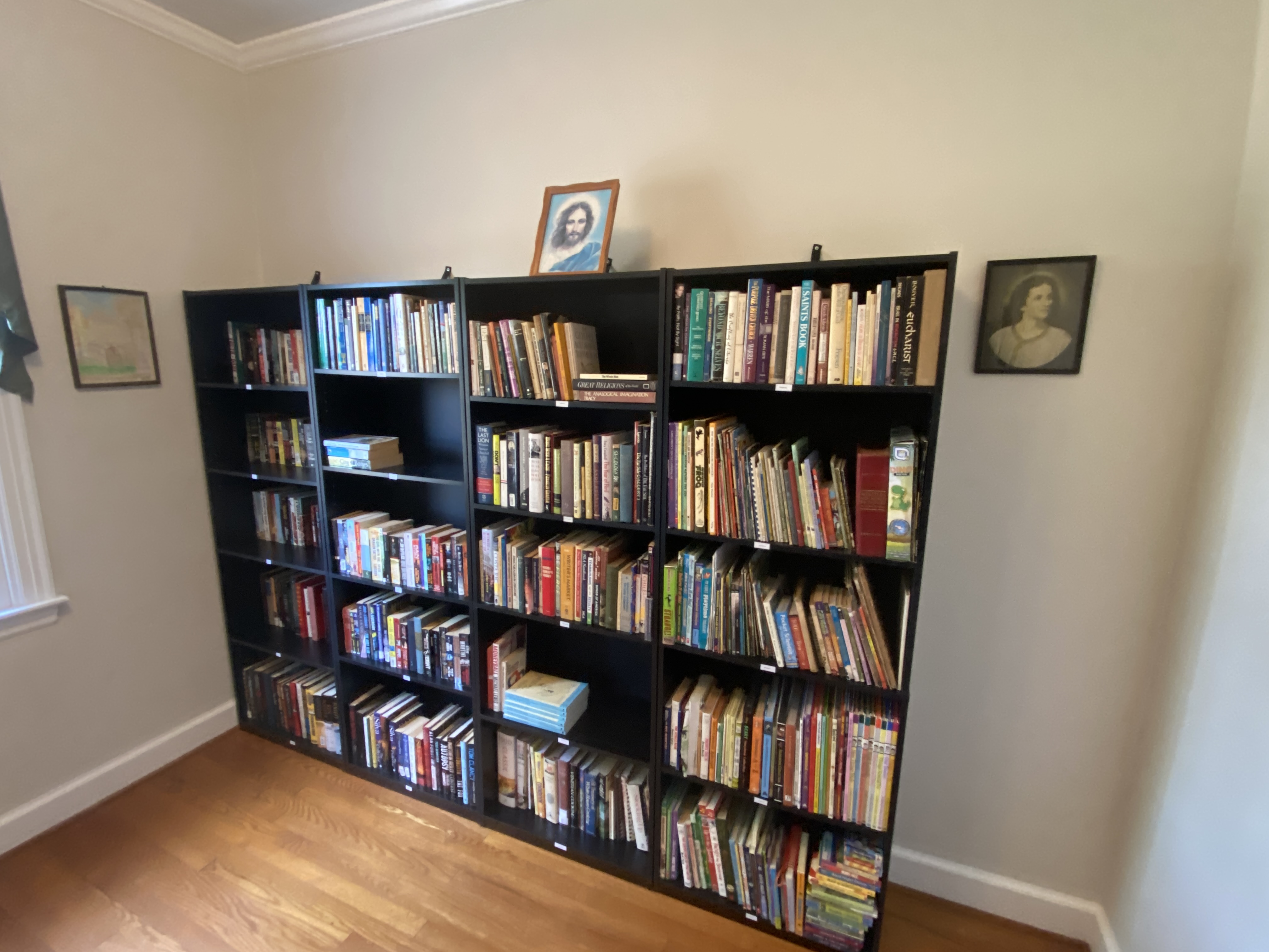 church library with photos