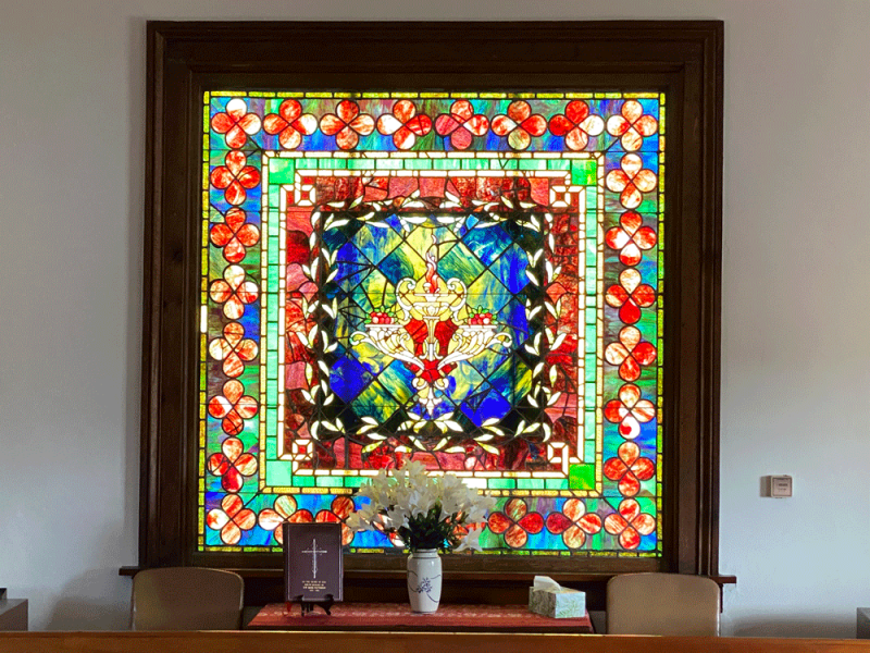 stain glass and display